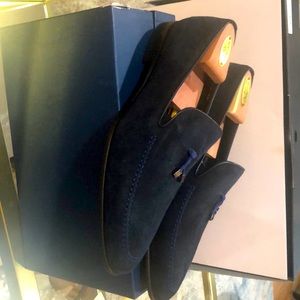 Blue Suede Loafers
